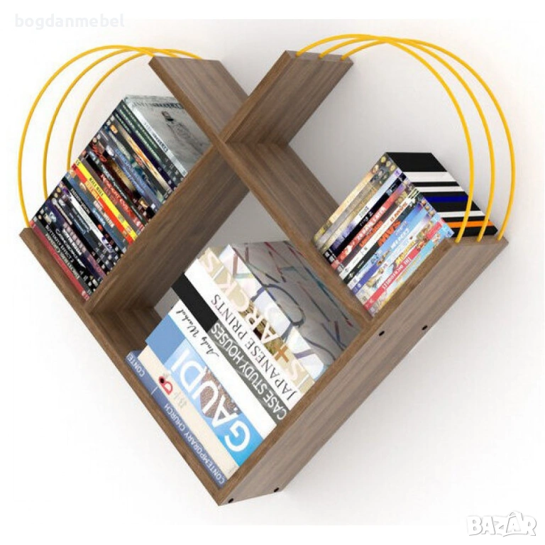 Етажерка Сърце, Дъб и Жълто, снимка 1