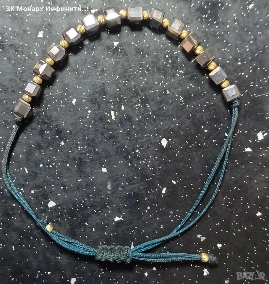 Златна гривна с топчета /585/, снимка 1