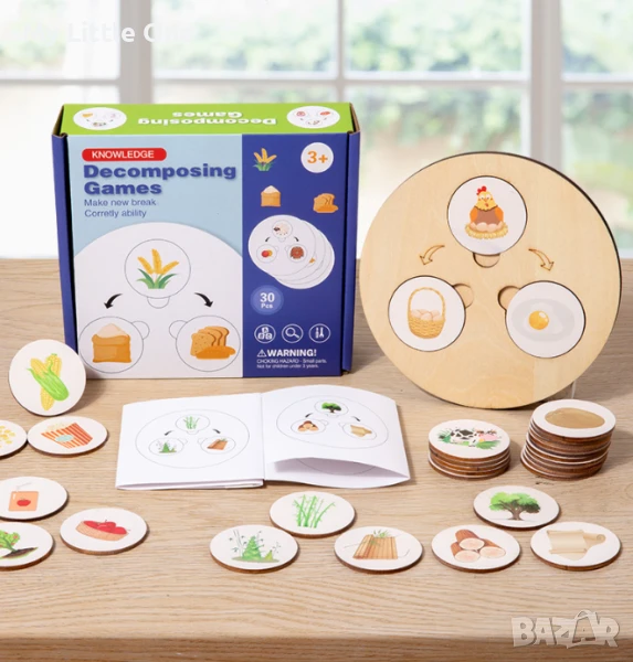 Образователна дървена игра – Жизнен цикъл, снимка 1