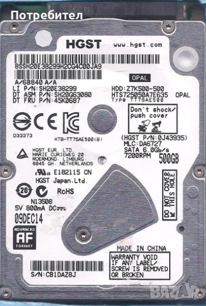 Дискове 500 GB / 500 ГБ  15 лв, снимка 1
