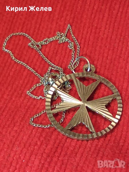 СРЕБЪРЕН МАЛТИЙСКИ КРЪСТ с ВЕРИЖКА - СРЕБРО 925 СРЕБЪРНО КОЛИЕ МЕДАЛЬОН ПЕНДАНТ 25139, снимка 1