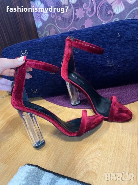 Сандали на ток с прозрачен ток, снимка 1