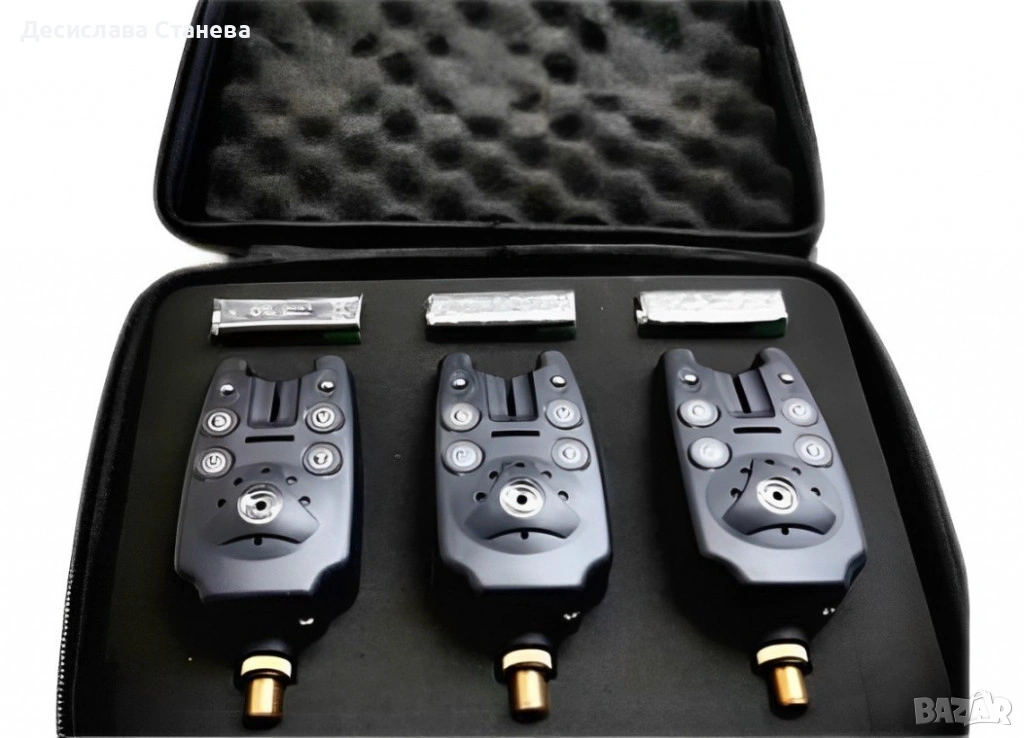 Комплект безжични водоустойчиви сигнализатори 3бр с батерии и куфар Osako, снимка 1