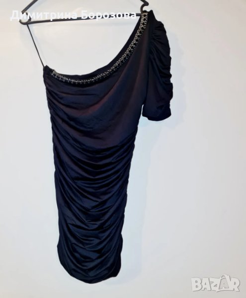 Дамска елегантна рокличка с един ръкав , снимка 1