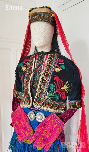 Автентична помашка, родопска носия с пафти, сая, салтамарка, фес, престилка, риза и др, снимка 1