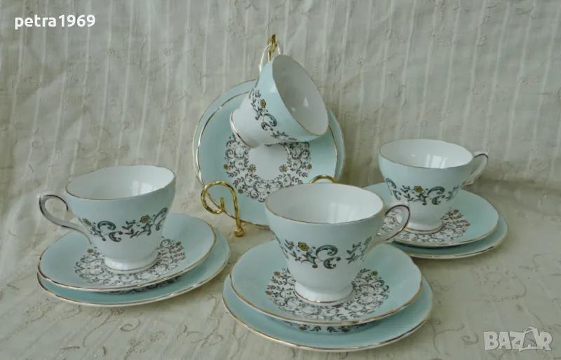 Английски порцеланови тройни сетове на Hudson and Middleton, с търговско наименование Sutherland, снимка 1