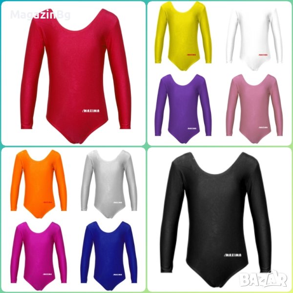 Детско трико с дълъг ръкав, Подходящо за гимнастика, балет и танци Боди triko , снимка 1