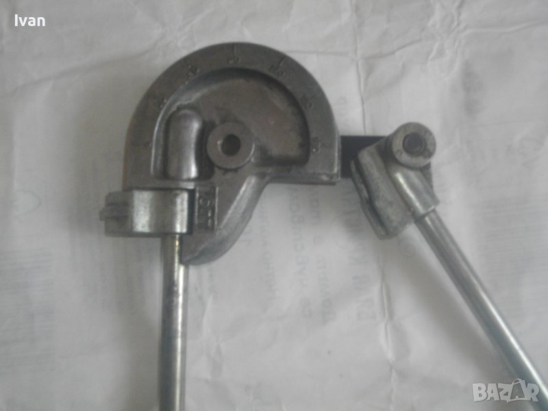 Немски Ръчен Тръбогиб 16 мм-Уред Огъване Меки/Полутвърди Тръби-Масивен 47см-0-180Градуса/Радиус 50мм, снимка 1