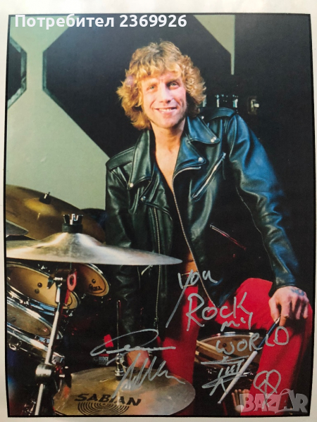 Steven Adler(Guns N’ Roses), картичка с автограф, снимка 1