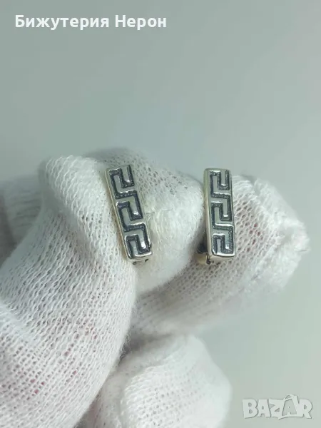 Сребърни обеци, снимка 1