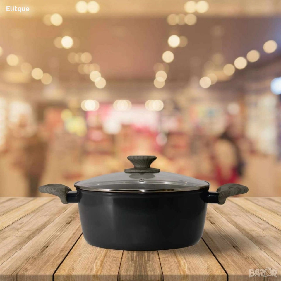 Тенджера Voltz Marseille OV54418D24, 24x10.5см.\4.5л., Топлинен сензор, Кован алуминий, снимка 1