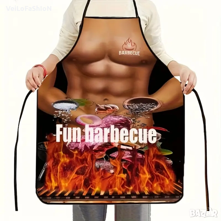 Нова забавна готварска престилка Барбекю, снимка 1