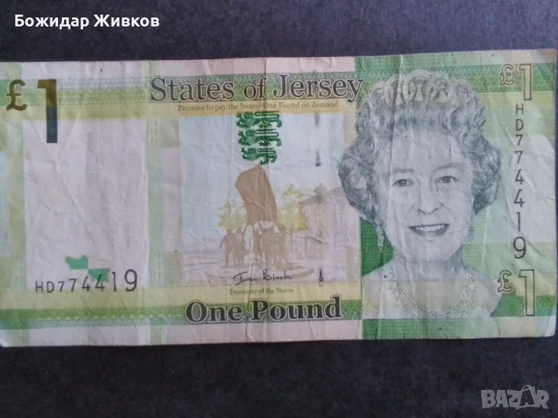 1 паунд остров Джърси 2000 г, снимка 1