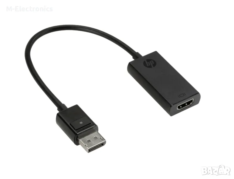 Преходник HP от Дисплей порт към HDMI, M-F, 15 см, черен

, снимка 1