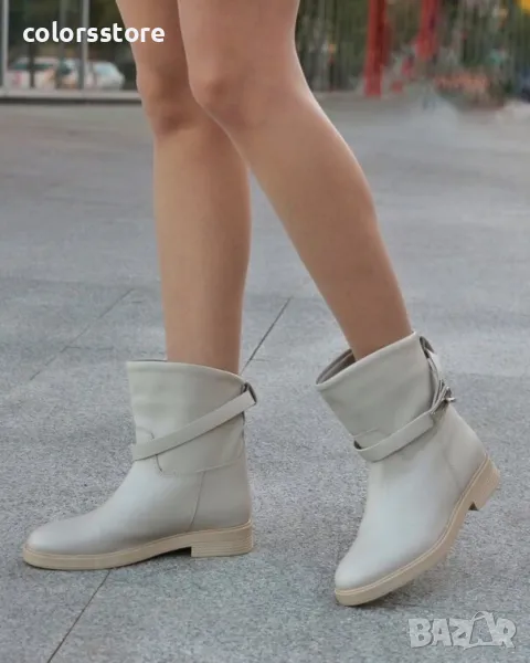 Равни боти - бежова кожа - KTRML88, снимка 1