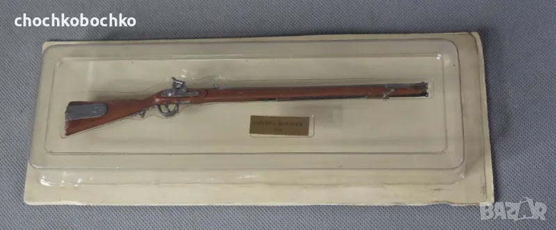 Умален метален Модел на пушка CARABINA BRUNSWICK с кутия, снимка 1
