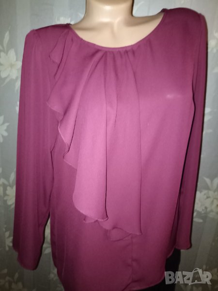 Dika - M, L-Перфектна официална блуза от шифон в бордо, снимка 1