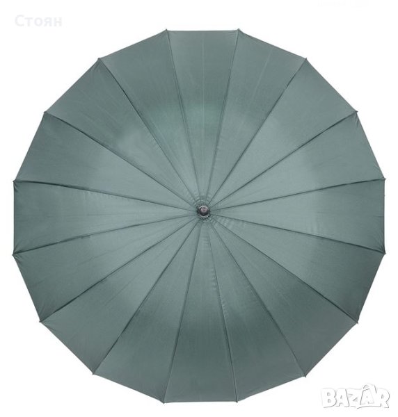 Чадър за дъжд бастун автоматичен тъмно зелен 93,5 см, снимка 1