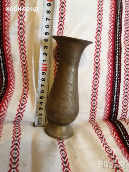 Ваза, Стара, месинг, снимка 1