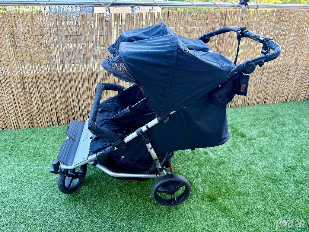 Количка за близнаци Mountain Buggy Duet v3 black , Маунтайн Бьги дует, снимка 1