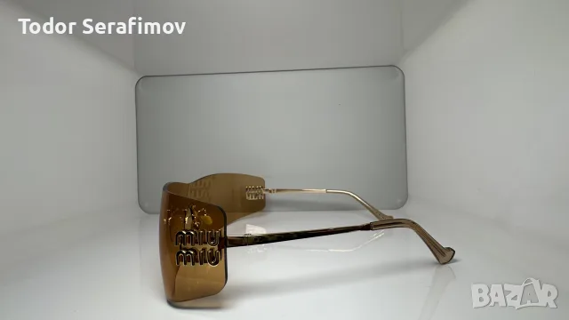 Дамски слънчеви очила Miu Miu Rimless Shield / Visor, снимка 7 - Слънчеви и диоптрични очила - 55982784
