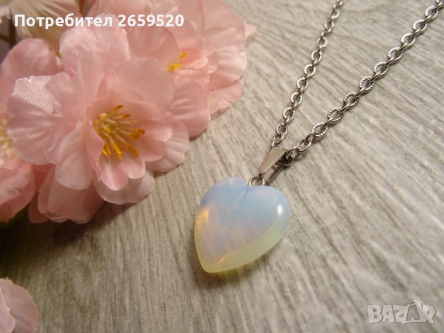 Дамско колие от естествен камък и стомана, снимка 2 - Колиета, медальони, синджири - 39575171
