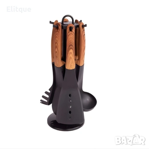 Комплект кухненски прибори 6 части с въртяща се стойка Cheffinger , снимка 6 - Други стоки за дома - 53179984