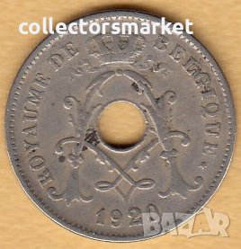 10 сантима 1920, Белгия, снимка 2 - Нумизматика и бонистика - 38513269