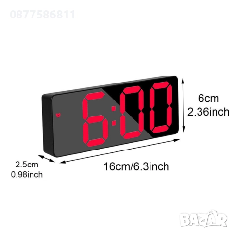 НОВИ СВЕТЕЩИ ЧАСОВНИЦИ.ПОСТОЯННО СВЕТЕЩ LED ЧАСОВНИK НА ТОК, ТЕРМОМЕТЪР БУДИЛНИК SVETESHT CHASOVNIK+, снимка 7 - Други - 51633367