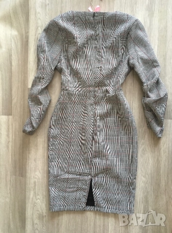 Разпродажба спешно! Нова рокля каре офис стил с подплата S, снимка 11 - Рокли - 52840816