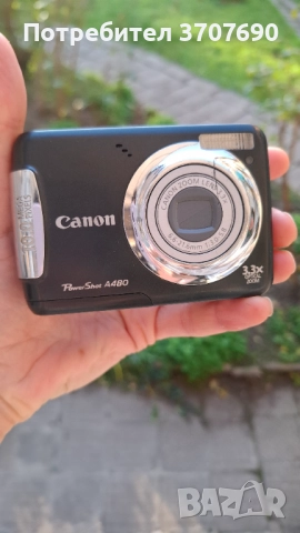 Компактен дигитален фотоапарат Canon PowerShot A480, 10MP, 3.3 оптичен зум., снимка 5 - Фотоапарати - 52525863