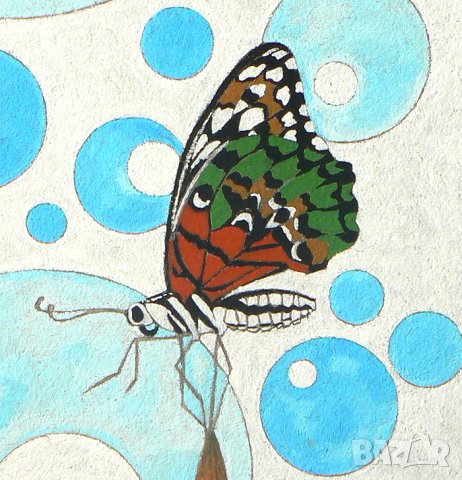 Маслена картина. Пеперуда. Худ. Мартин Гергински , снимка 3 - Картини - 29233666