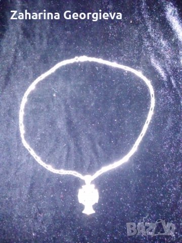 Сребърно кръстче със синджирче , снимка 4 - Колиета, медальони, синджири - 33693202