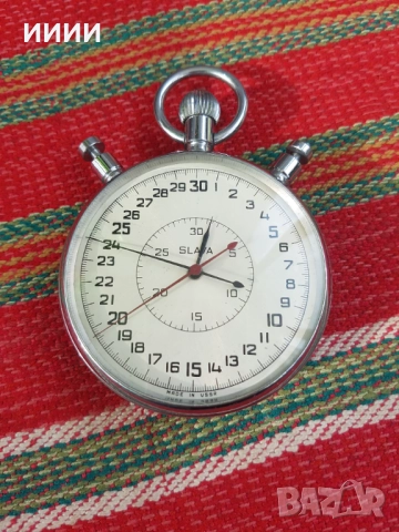 Голям хронометър секундомер часовник , снимка 3 - Антикварни и старинни предмети - 52886473