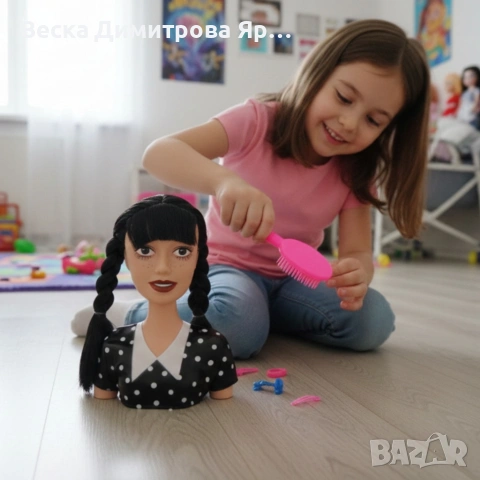 Торс на кукла за оформяне на прически с гребен – Глава за коса и грим, снимка 2 - Кукли - 53012543