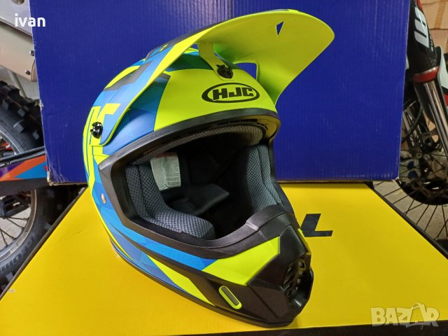 Каска HJS cross enduro шлем yamaha yzf tc te crf husqvarna , снимка 3 - Мотоциклети и мототехника - 42430558