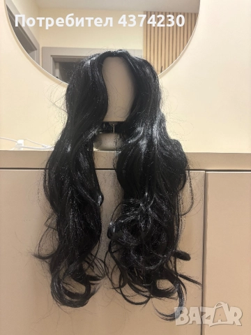 Черна нова перука, снимка 3 - Аксесоари за коса - 52810112