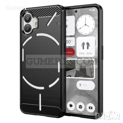 Nothing Phone (2) Противоударен Силиконов Гръб - Карбон, снимка 4 - Калъфи, кейсове - 42209966