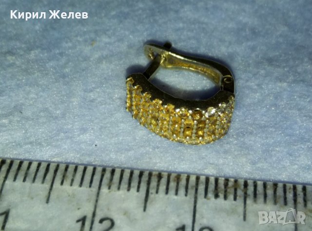 ПРЕКРАСНА СРЕБЪРНА АНГЛИЙСКА СКЪПОЦЕННА РЕТРО ОБЕЦА СРЕБРО 925 с ФАСЕТИРАНИ БЛЕСТЯЩИ ЦИРКОНИ 40193, снимка 11 - Обеци - 42475510