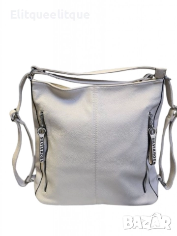 Стилна дамска чанта с предни джобове и минималистичен дизайн, снимка 4 - Чанти - 52173604