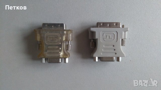 Адаптер DVI-A (12+5 pin) и Мъжки DVI-М (24 + 5-пинов) to VGA/F (15-pin), снимка 1 - Кабели и адаптери - 42571013