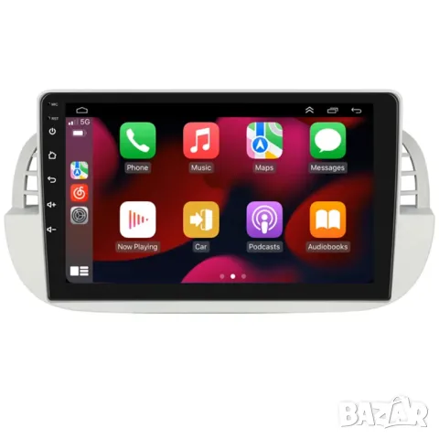 Мултимедия за Fiat 500, бяла, 2007-2015, навигация, Android, двоен дин, бял, FIAT 500C, Андроид, снимка 3 - Аксесоари и консумативи - 50333588
