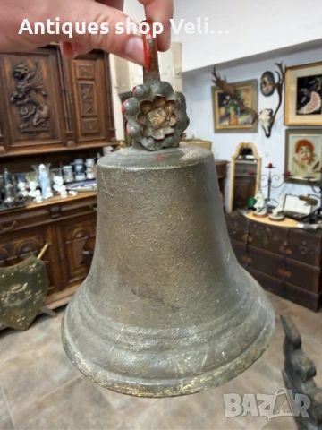 Бронзова камбана №8123, снимка 3 - Антикварни и старинни предмети - 54292176