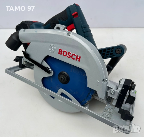 BOSCH GKS 18V-68 GC - Безчетков циркуляр 2x18V 5.5Ah като нов!, снимка 3 - Триони и циркуляри - 52888361
