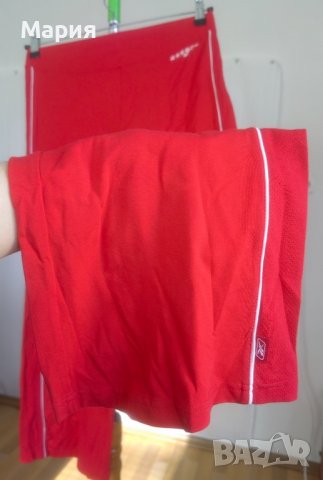 38 С Оригинален Reebok Дамски Спортен Клин Панталлн Широк Червен Памук и Еластан, снимка 7 - Спортни екипи - 39700273