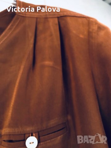 Красива рокля DEPOLO,цвят карамел, снимка 6 - Рокли - 29846513