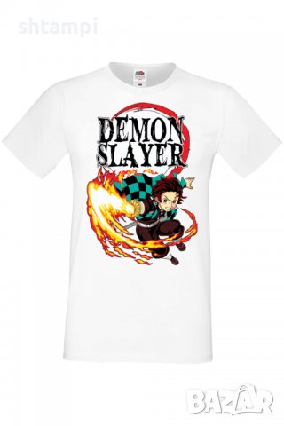 Мъжка тениска Demon Slayer Tanjiro Kamado 01,Анимация,игра,Празник,Повод,, снимка 1 - Тениски - 38075869