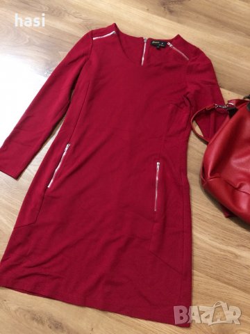 Червена рокля , снимка 2 - Рокли - 31252428