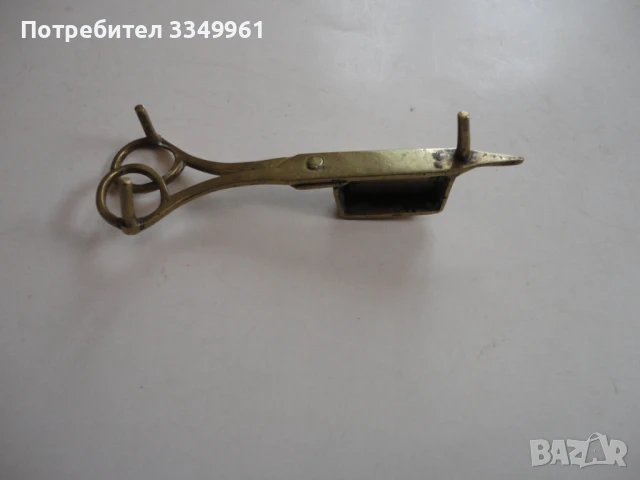 Бронзово ножица за фитили на свещ лампа 19 век, снимка 6 - Антикварни и старинни предмети - 51313795