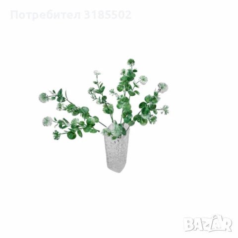 Аранжировка от изкуствени растения с бели цветчета – елегантно допълнение за всяко пространство, снимка 6 - Изкуствени цветя - 51227898